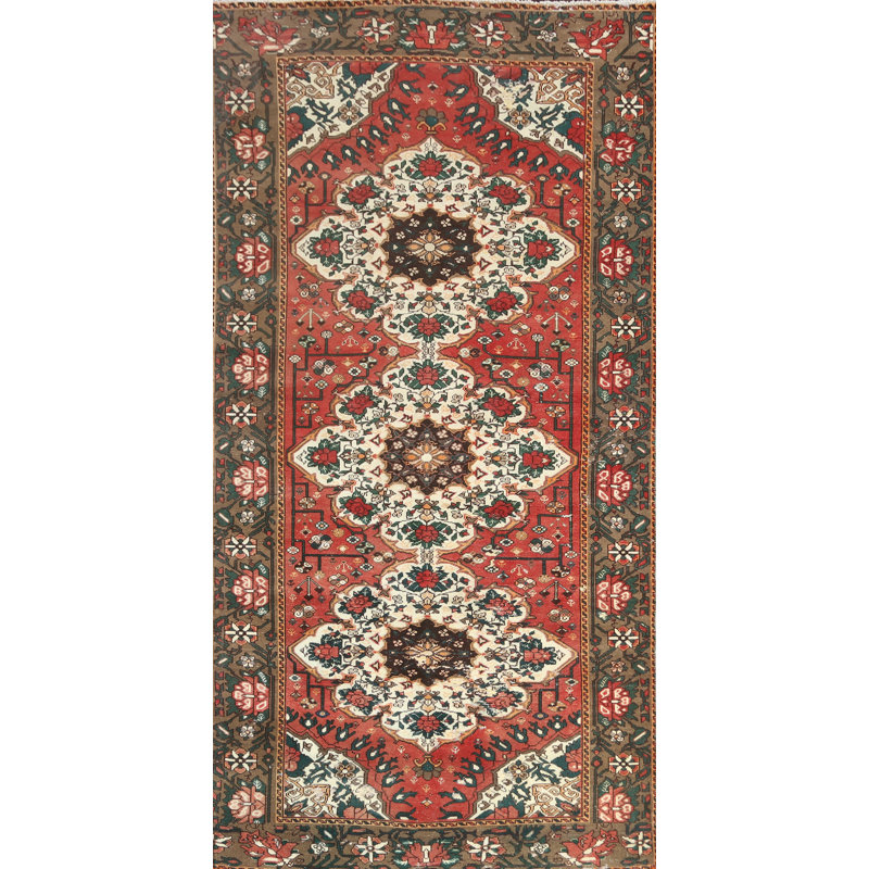 Tapis persan Bakhtiari à motif noué à la main 5 x 10