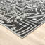 Tapis d'intérieur en polyester tissé à la machine Detisha gris / gris clair-246015884
