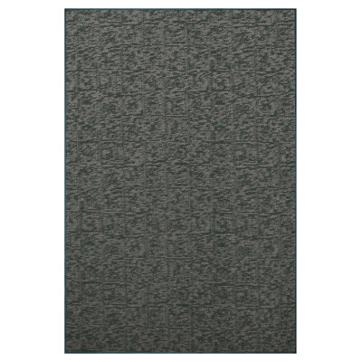 Tapis décoratif Elemental - imprimé géométrique vert patiné