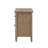 2-Drawer Nightstand with Round Bronze Pull Knobs, Wire-Brushed Warm Gray