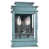 Verdi gris; verre transparent