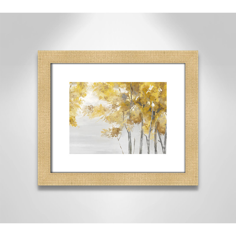 Jaune altruiste - Art encadré autoportant, Champagne encadré, H 13,5 po x l 15,5 po x P 2 po