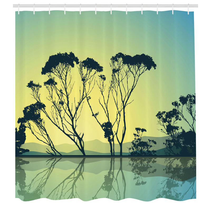 Shower Curtain with Hooks Included, 84" H x 69" W