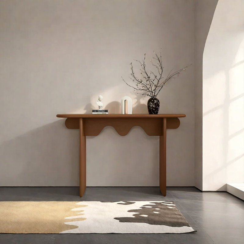 Console Retro Minimalist Art, Brun, Brun, H 31,5 po x l 39,37 po x P 11,81 po