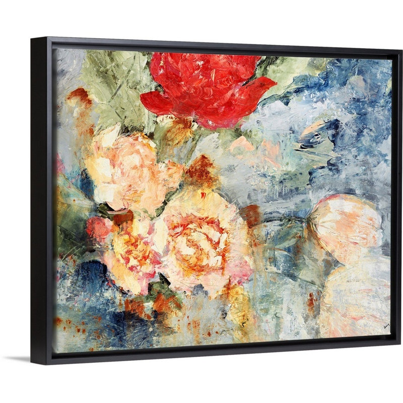 Reproduction d’art sur toile, "Blooming bouquet" par Alexys Henry, H 13 po x l 16 po x P 1,75 po, Cadre flottant noir