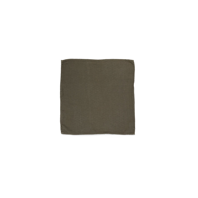 Simple Linen Napkin - Set Of 4, Olive