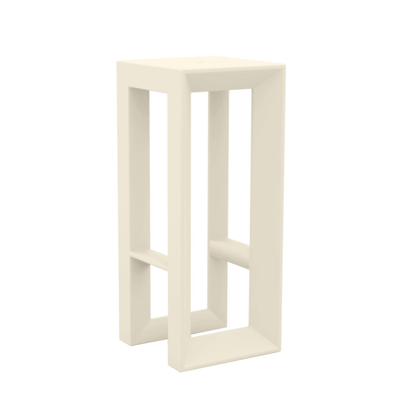 Frame 28.25" Patio Bar Stool, Ecru