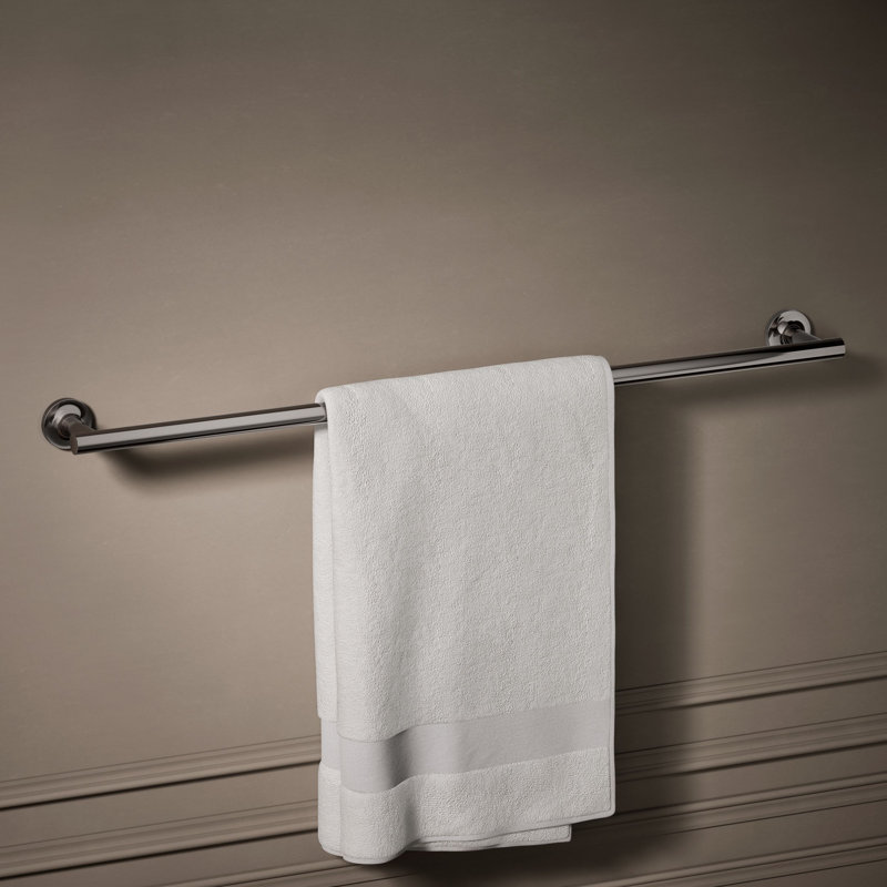 Purist 30" Wall Mounted Towel Bar, Vibrant French Gold, 3.25" H x 30" L x 3.25" D