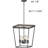 4-Light Black & Wood Grain Island Cage Chandelier