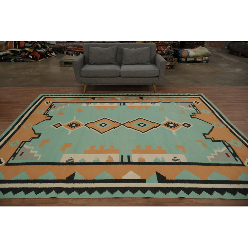 Motif géométrique: tapis de style sud-ouest kilim 8 x 10