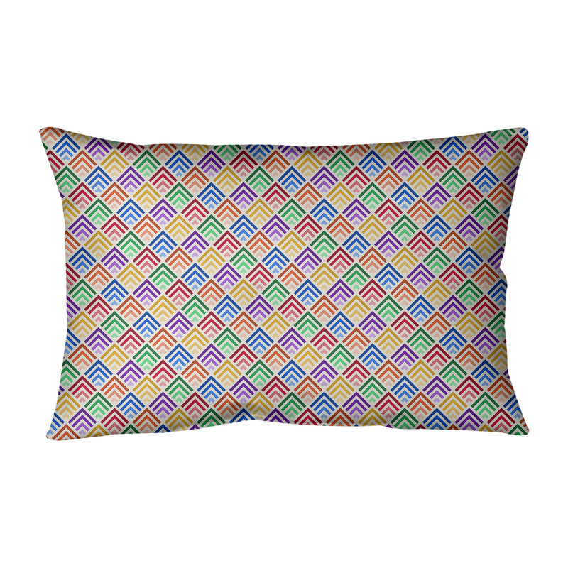 Coussin lombaire intérieur / extérieur Katelyn Elizabeth, Vert / orange / jaune
