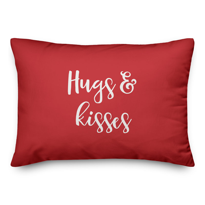  Coussin Hugs & Kisses, Rouge