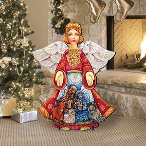 The Holiday Aisle® Nativity Angel Lawn Art | Wayfair
