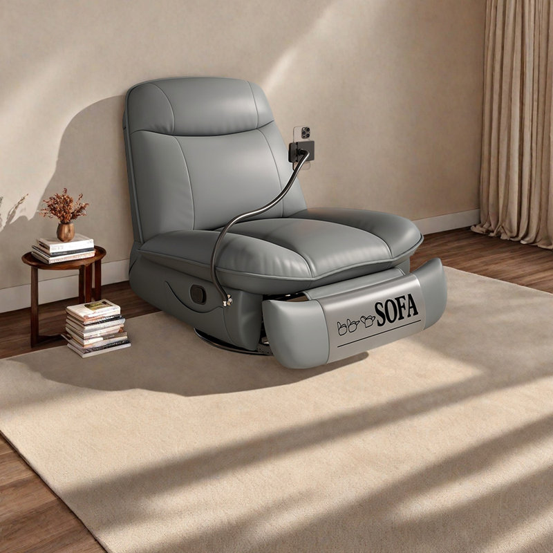 Fauteuil inclinable rotatif ergonomique, Gris