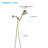 5 Mode Adjustable Handheld Shower - Abs, Strong Spray Performance, Removable Water , Wall Mounted, Round Shape Head With Functions Polished Golden, Fine Copper Swivel Bracket, Flow, Includes Hose-118625829