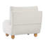 Chaise d'appoint rembourrée moderne Vernon avec silhouette courbée, coussins de dossier doubles et pieds en bois-129452198-129452201