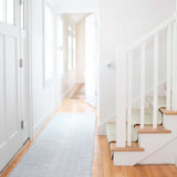 Herringbone Swedish Blue Handwoven Cotton Rug