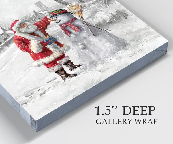 Holiday - Christmas Reindeer by Susan Pepe - Wrapped Canvas Painting Print The Holiday Aisle Size: 40 H x 30 W x 1.5 D