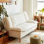Causeuse-coussin en lin et coton blanc standard-2007720478