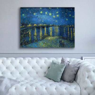 «Starry Night Over the Rhone» par Vincent VanGogh, art mural sur toile