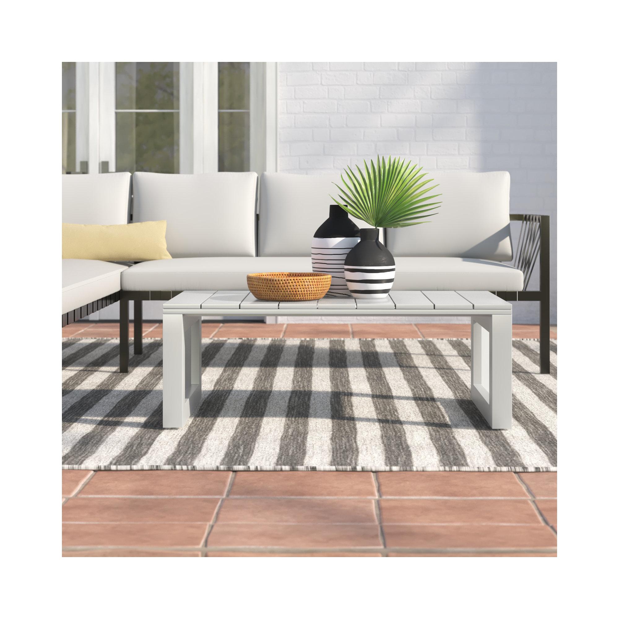 Calypso 47'' Metal Outdoor Coffee Table