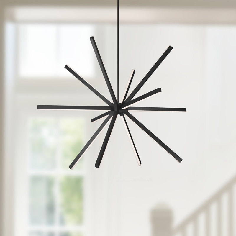 Sirius 13 - Light LED Chandelier, Black, 38.25" H x 54" W x 54" D