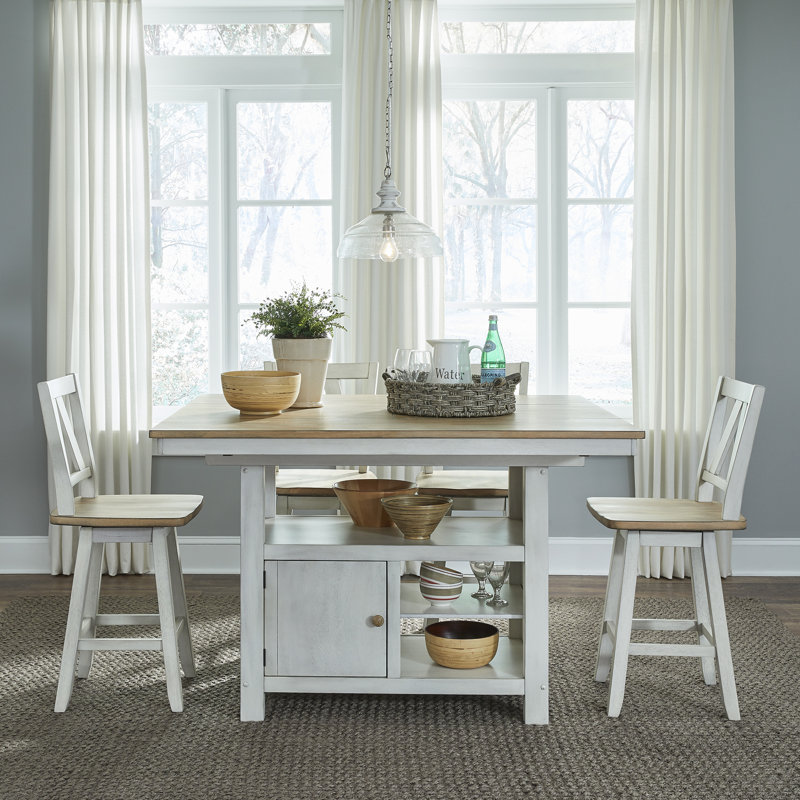 Keswick 4 - Person Four Leg Dining Set, White