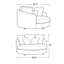 Fauteuil demi-tonneau surdimensionné 59,5 po avec roulettes-712792119