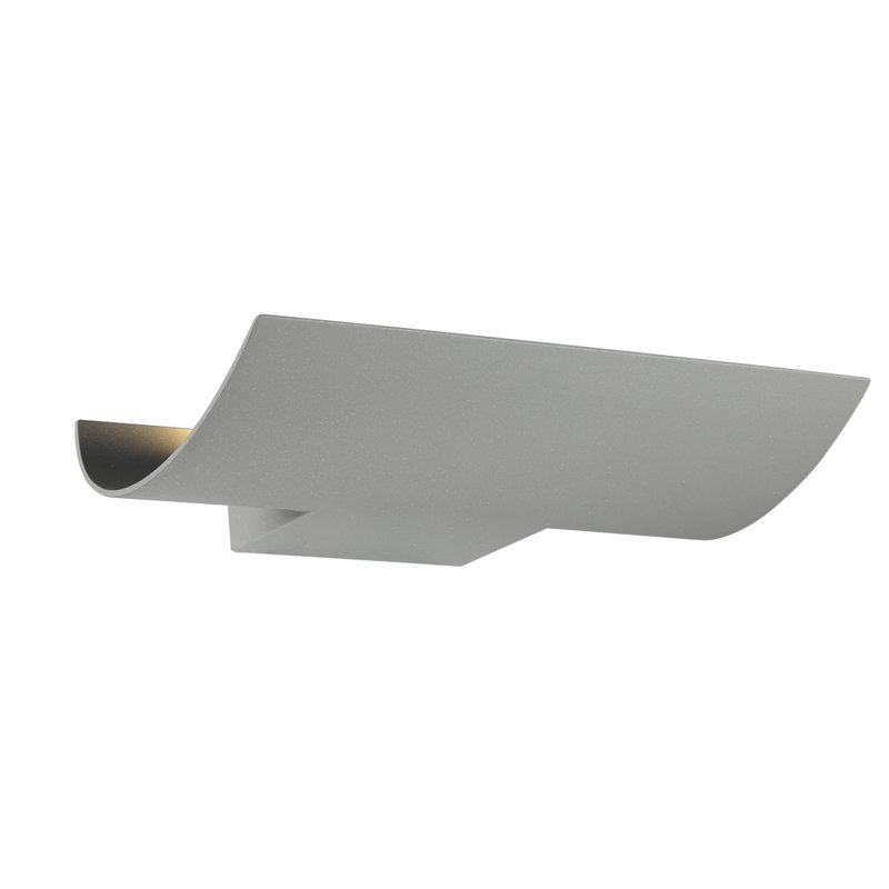 Applique murale d'extérieur à 1 ampoule H 17,5 po , Gris marine