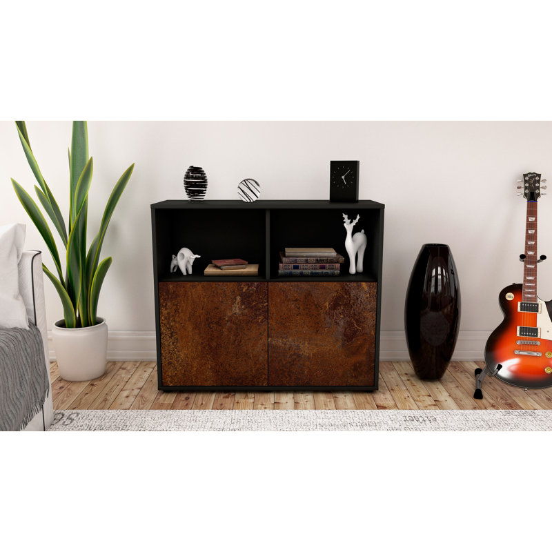 Raleigh 92cm Sideboard, Anthracite/Rust