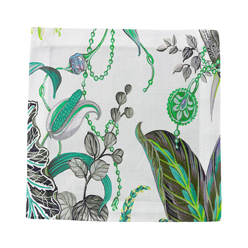 Amazonia Cotton Sateen Cocktail Napkins, Tourmaline