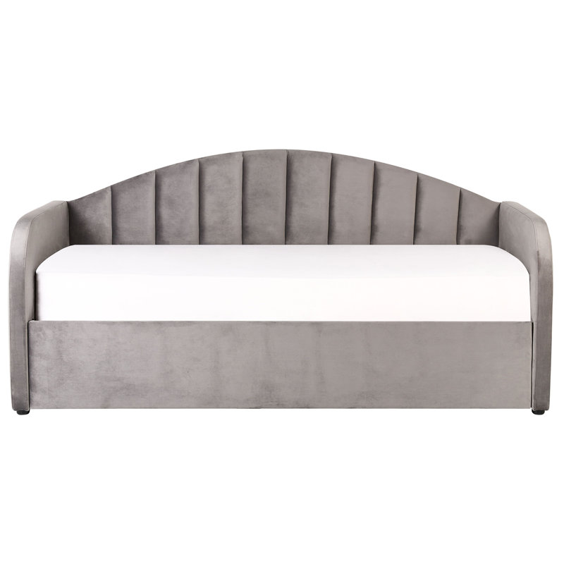 Amaryss Upholstered Daybed with Trundle, Grey