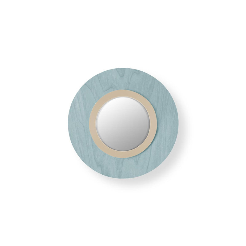 Lens 1 - Light LED Flush Mounted Sconce, Matte Black, Sea Blue