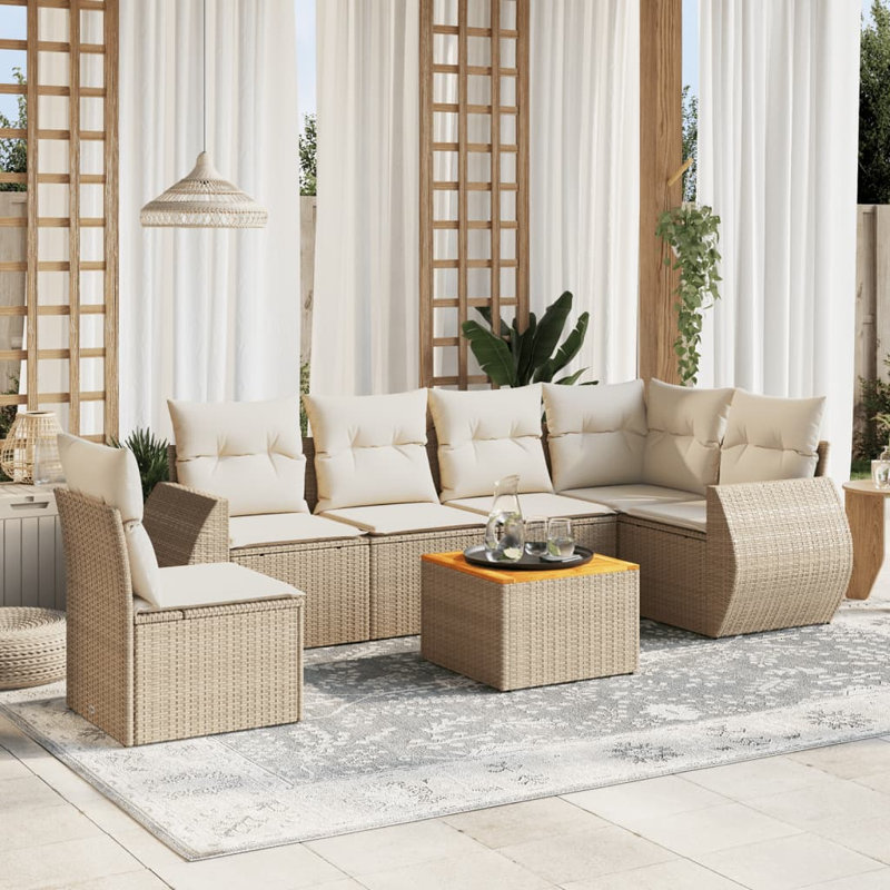 Ensemble de canapé de jardin Vidaxl beige