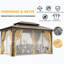 Pavillon de jardin rigide avec toit double en acier galvanisé-112175965-111571882