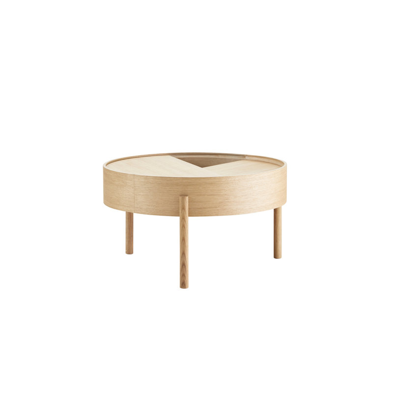 Arc Coffe Table, 15" H x 26" L x 26" W, Black