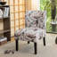 Fauteuil d'appoint contemporain imprimé en tissu imprimé floral mauve