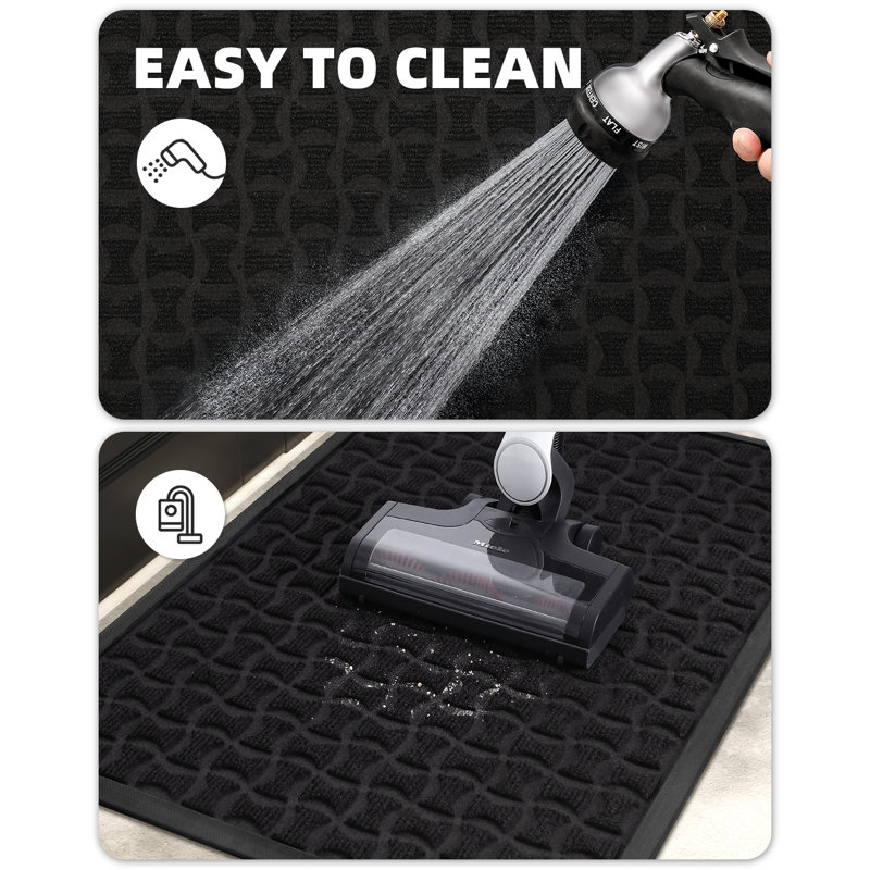 Non-Slip Outdoor Doormat, 32" W x 48" L, Black