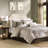 7 Piece Charmeuse Comforter - Taupe King Embroidery Pillow