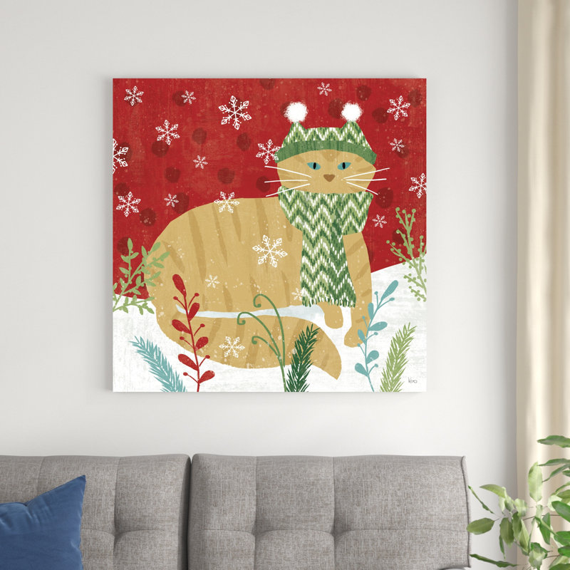 " Purrfect Holiday III ", 36" H x 36" W x 1.25" D