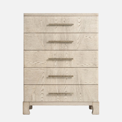 Marlow Oak Chest, 5 Drawer Bedroom Dresser - Light