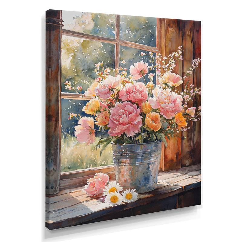 Alba - art mural floral, H 20 po x l 12 po, Toile tendue, Ne s’applique pas