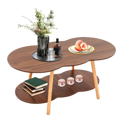 Modern Coffee Table, 2 Tier Sofa Table