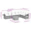 Ensemble de canapé de patio 8 pièces en rotin de polyester Vidaxl-113407128-113407130