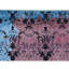 Tapis mauve et rouge noué à la main de haute qualité