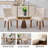 Linen Upholstered Tufted Dining Chairs with Solid Wood Legs Set of 2-1677507610-1677507609