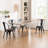 Modern Counter Stool with Metal Frame, Stacking Side Chair, Armless Dining Chair, Indoor Outdoor Patio Chair-1263284690