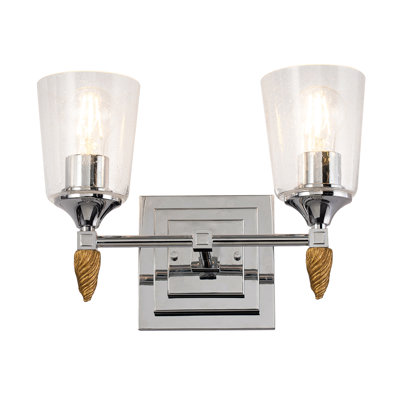 Vetiver 2-Light Dark Bronze With Gold Accents