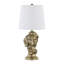 Lampe de table buste en résine 20 po avec abat-jour en lin doré-1438126057-1438126056