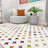 Alfa Rich Arushi Diamond Star White Cream Washable Cotton Area Rugs for Living Room Bedroom Kitchen-671954012